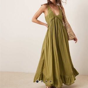 Olive Green Maxi Skirt